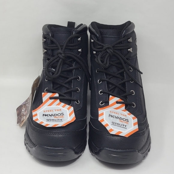 Nevados Men's Work Steel Toe Black Boots ASTM F2413-18 Size 10.5 Performance New - Picture 6 of 12